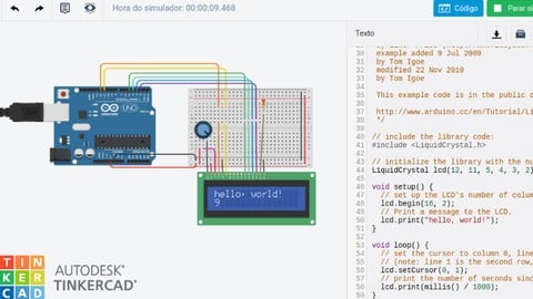 Aprenda Arduino usando o simulador Tinkercad