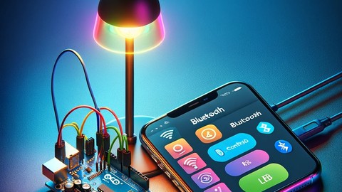 Arduino Multicolor RGB LED Lamp Controlled Using Bluetooth