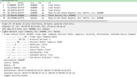 Using Wireshark to Understand the Zigbee Network Layer