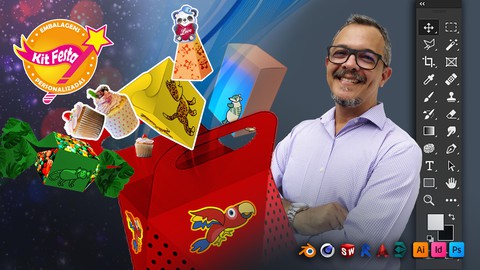 Embalagens personalizadas (kitfesta) com Photoshop
