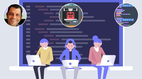 TinkerCAD codeblocks and 3D printing for beginners.