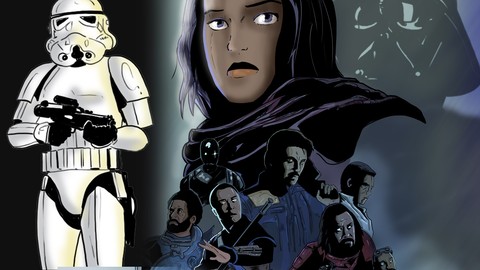 PHOTOSHOP: Dessiner l'affiche du film Rogue One en style BD