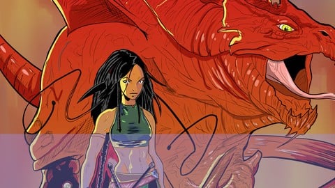 Encrage et colorisation d'une illustration en temps réel
