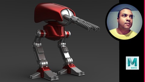 Maya: Modelando um Robô Drone completo.