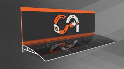 Projeto Visual 3D - ACM + Letra Caixa e Toldo.