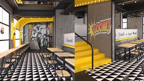 İçMimari Tasarım ve Uygulama Süreçleri - Kafe/Restaurant