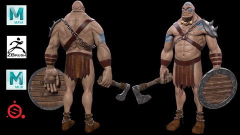 Orco realista en Maya