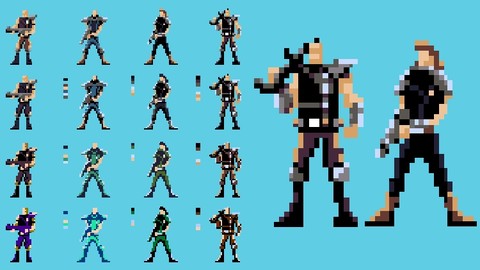 Design de personagem em pixel art