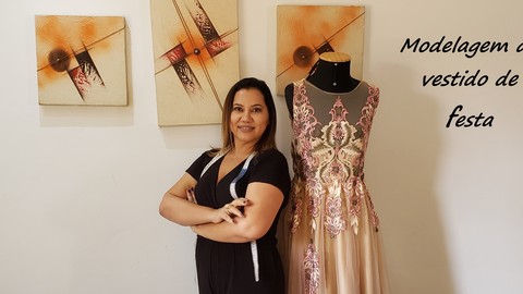 Modelagem de vestido de festa