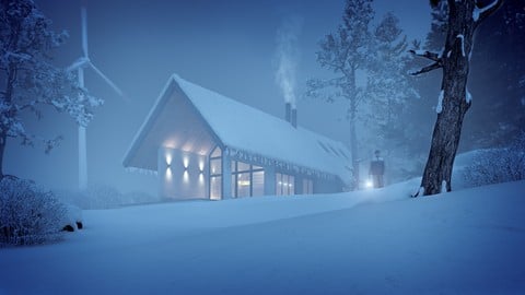 AUTODESK 3DS MAX VE V-RAY İLE KIŞ SAHNESİ