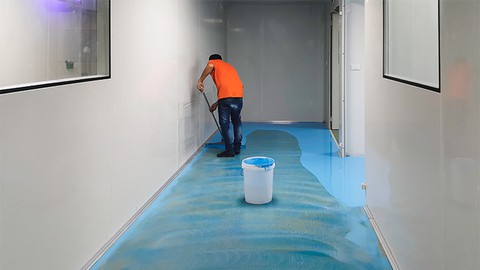 Elaboración de pisos con resina epóxica