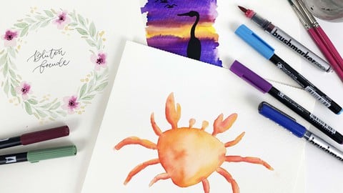 Aquarell Kurs: Malen mit Brush Pens
