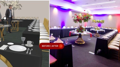 Boceto Digital Render 3D profesional para Eventos y Fiestas