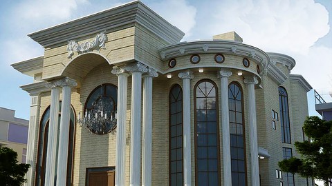 Revit to 3d Max workshop فيلا كلاسيك مستوي احترافي