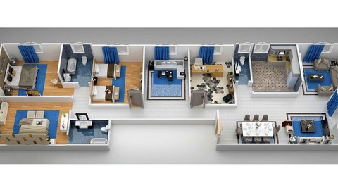 3d plan animation from Revit to 3D max بالعربي