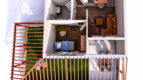 3 boyutlu plan görünümü hazırlama (Sketchup