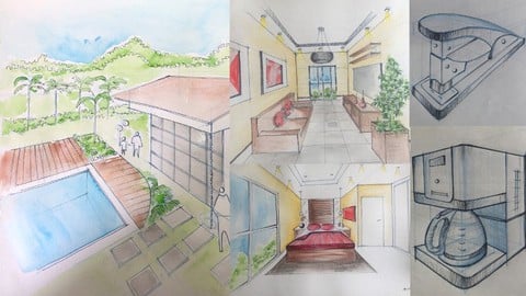 Desenho básico a mão livre para Arquitetura e Interiores