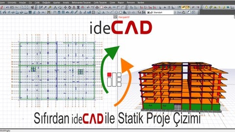 Sıfırdan ideCAD ile Statik Proje Çizimi