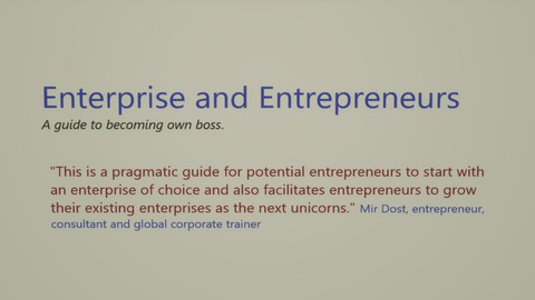Enterprise and Entrepreneurs