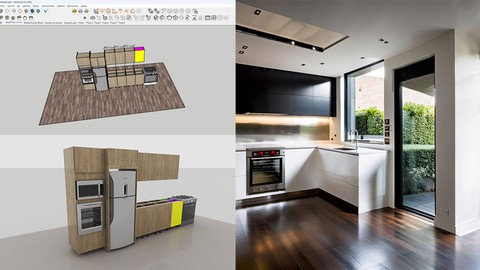 CURSO DE DISEÑO DE MUEBLES DE COCINAS EN SKETCHUP BÁSICO