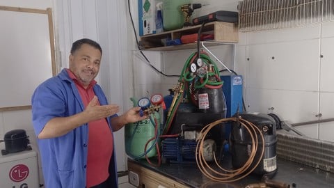 Curso  Carga de Gás em Geladeira e Maquinas